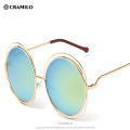 Vente chaude ronde mode cool femmes lunettes de soleil